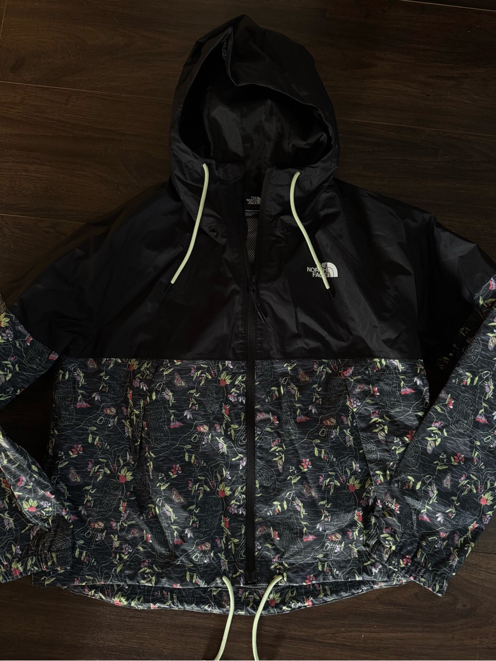 The North Face Black Floral Jacket Womens Size Medium